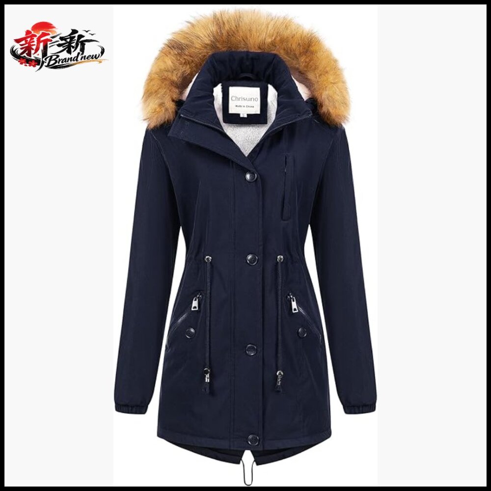 Faux Fur Military Parka Insulated Winter Coat Waterproof Windproof
